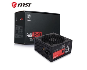 MSI微星PAG A350電源 額定350W 臺式機辦公游戲靜音主機電源 主動(dòng)式PFC 非模組化 PAG A350