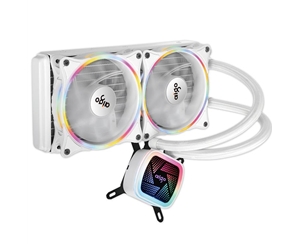 aigo愛(ài)國者冰塔V240 白色 彩虹版 一體式水冷CPU散熱器(PWM智能溫控風(fēng)扇/全平臺支持/靜音陶瓷軸承/附硅脂）