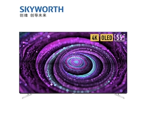 創(chuàng  )維（SKYWORTH）55S8A 55英寸超薄護眼OLED 4K超高清HDR全面屏 人工智能語(yǔ)音 護眼自發(fā)光 平板電視